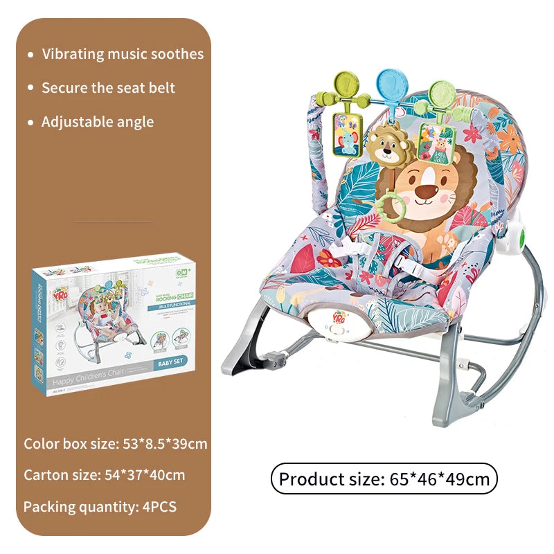 Baby Electric Rocking Chair Cradle Multifunctional Toys with Music Vibration Newborn Cradle Bed Sleep Shaker fit 0-2 Years Old