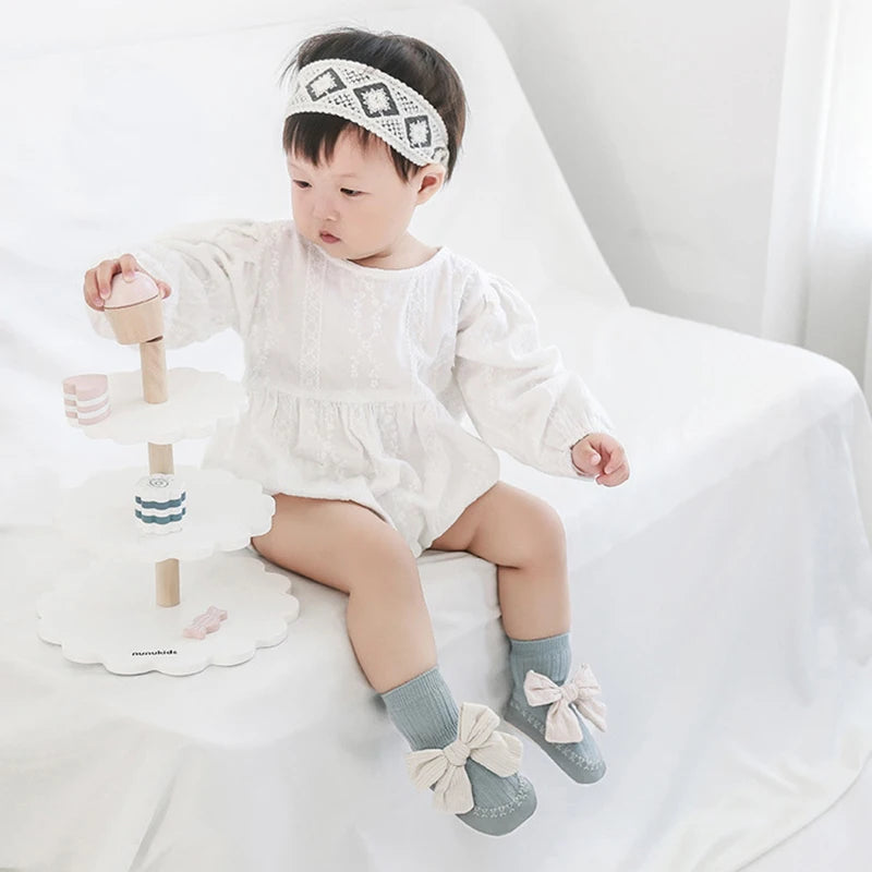Chaussettes antidérapantes à nœud pour bébé MILANCEL