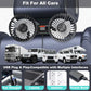 New Car Fan 3-speed Car Seat Back Cooling Fan 360° Rotation Double Head Car Back Seat Fan 5 Fan Blades for Summer Car Accessorie