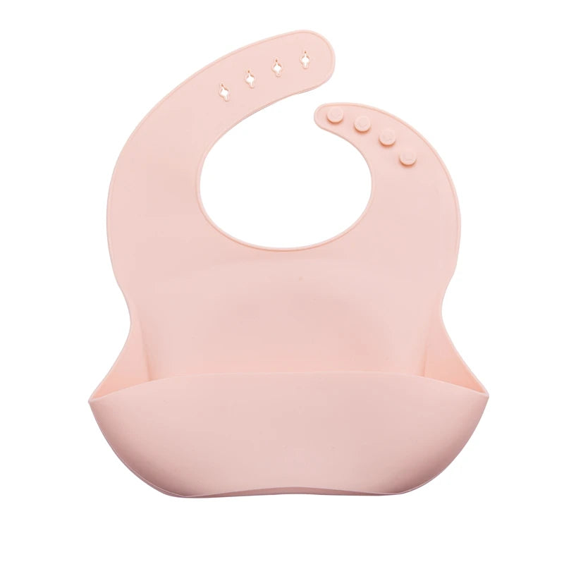 Baby Waterproof Bibs Toddler Silicone Bibs Cute Bowknot Aprons Kids Bib Girl Boy Adjustable Soft Silicone Bib Baby Feeding