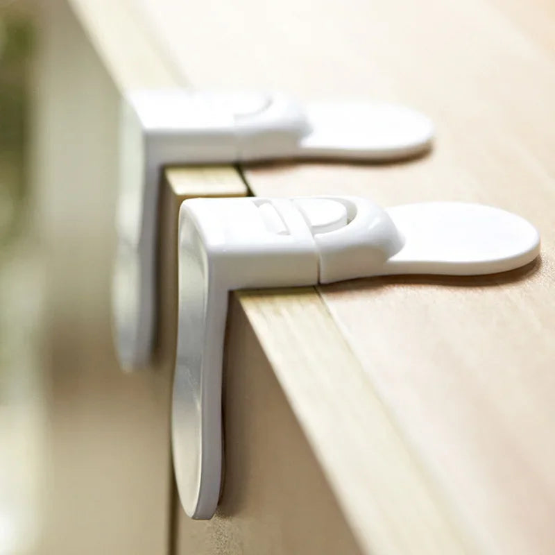 10PCS child safety cabinet lock baby drawer lock fridge silicone door bumper bracelet plastic buckle