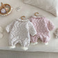 Vintage Floral Baby Romper – Warm & Padded