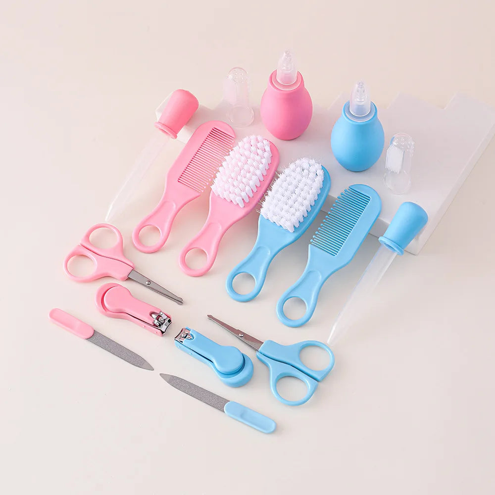8pcs/set Comb Nose Inhaler EVA Package Care Set Coisas Para Bebê 13pcs Cute Newborn Baby Multifunctional Baby Nail Clippers 8