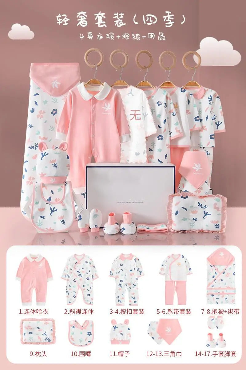 Pure Cotton Newborn Baby Set – Unisex Clothing Suit (0–12 Months)
