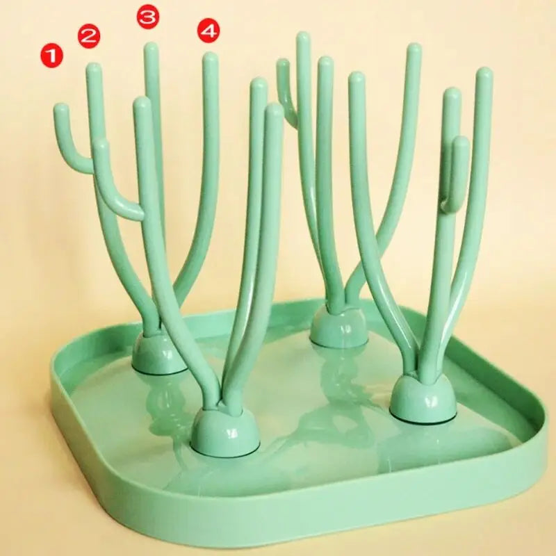 Baby Bottle Drying Rack Cup Rack Removable Folding Tree Rack Clean Nipple & Accessory Storage Drying Rack