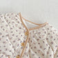 Autumn new style 0-3 years old baby clothes cute baby girl thick cotton clothes long sleeves all-match floral cardigan coat