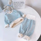 1Set Autumn Winter Kid Warm Velvet Underwear Set Babies Thickened High Waist Belly Protection Baby Casual Childrens Clothing Set