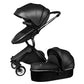 Baby stroller 2 in 1, Luxury PU leather Newborn Carriage,High Quality Landscape two way trolley car, baby Pushchair shell pram