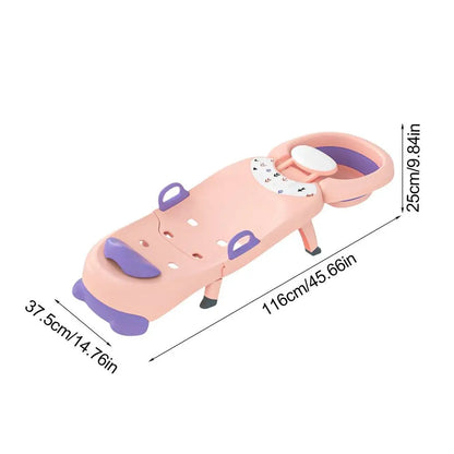 Portable Kids Shampoo Chair Foldable Salon Seat Chair With Shampoo Basin For Boys Girls Bath Product