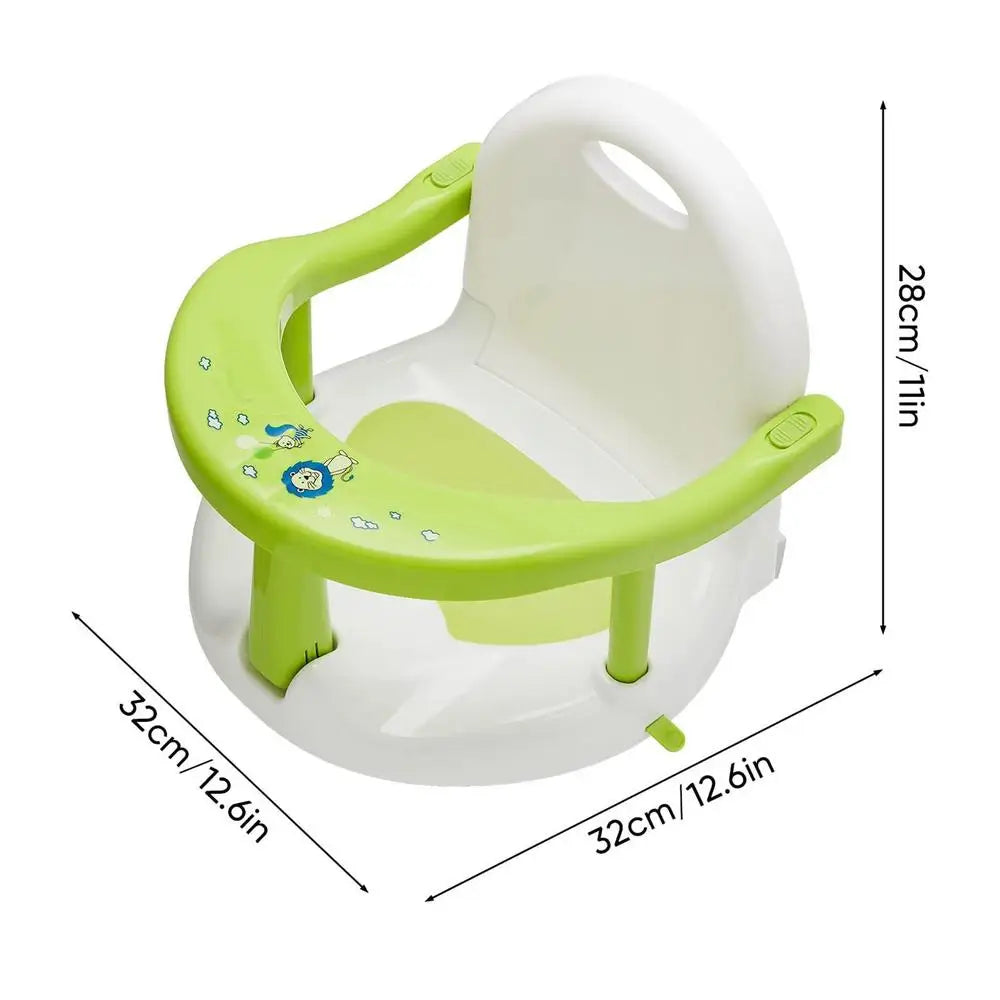 Foldable baby bathtub seat Soft Mat Non-slip baby bath seat bathtub stool with Suction Cups for babies aged 6-18 months