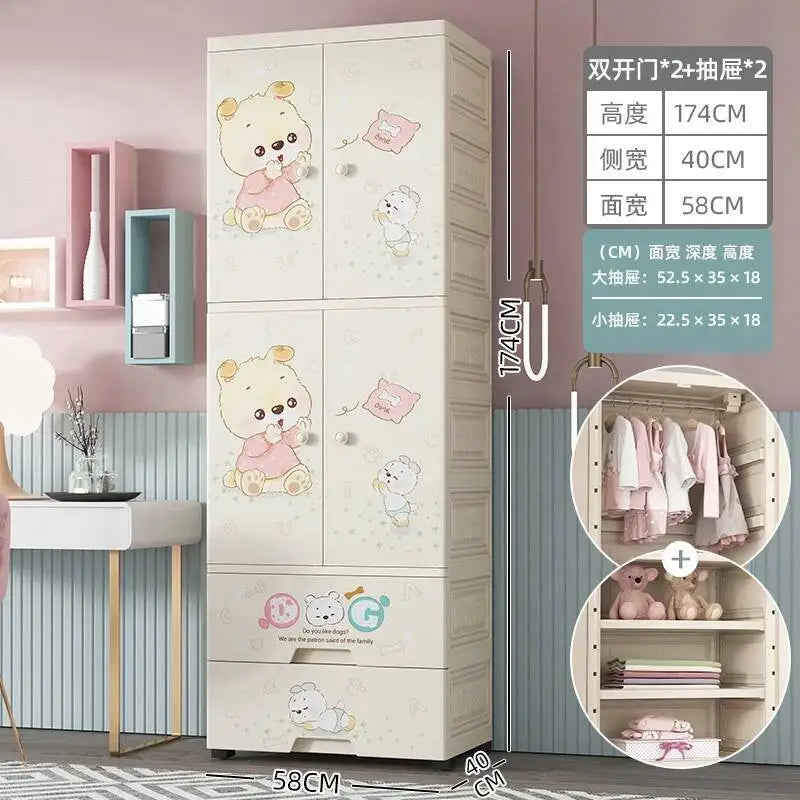 Luxury Wardrobe Clothes Closet Baby Cupboard Sliding Door Wardrobe Bathroom Cabinets Armario Organizador Bedroom Furniture