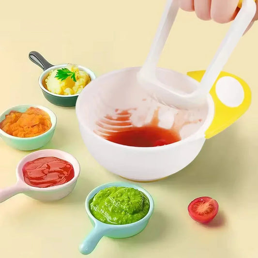 Portable Food Mash and Serve 2pcs Bowl Set Food Masher Bowl Food Mill Bowl Masher Maker for Baby Food