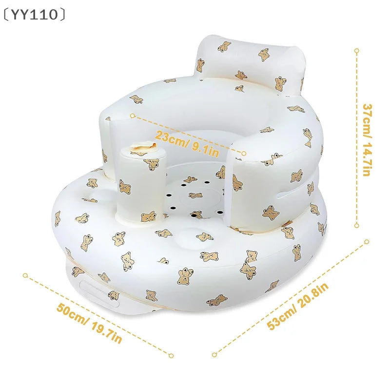 Portable Inflatable Baby Sofa – Foldable Multi-Use Seat & Bath Chair
