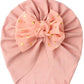Cute Bow Baby Turban Hat Soft Elastic Beanie for Newborn Girls Summer