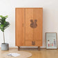 Modern Kids Wooden Wardrobe Organizer - Space-Saving Closet for Children's Clothes and Bedroom Storage Furniture