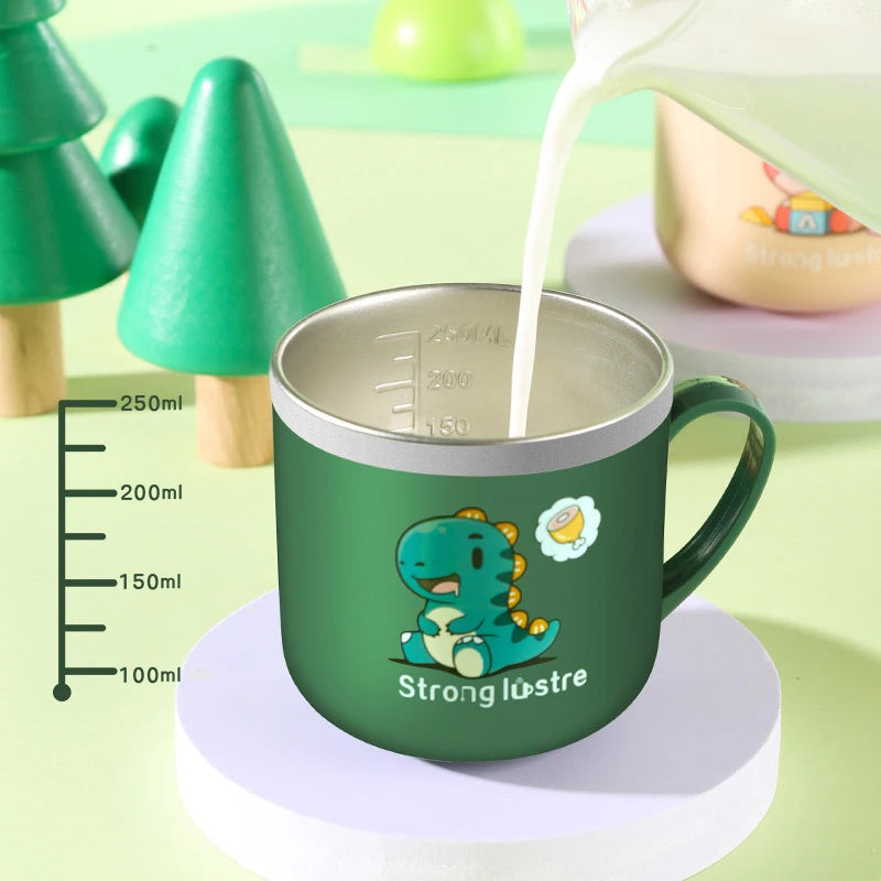 Kids Straw Drinking Cup | 250ML Steel, Anti-Drop & Safe for Toddlers