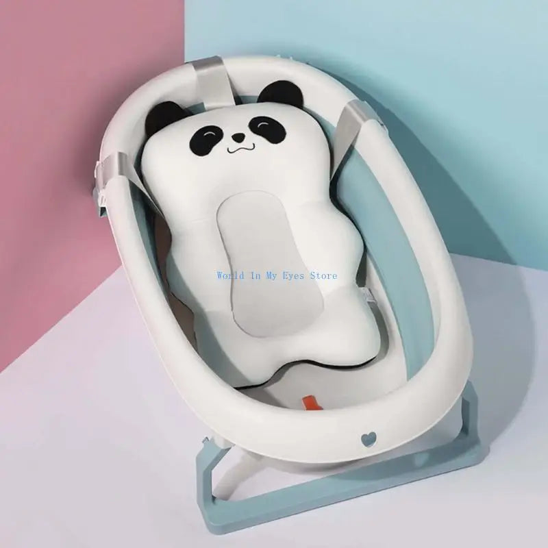 124D Nonslip Baby Bath Cushion Shower Bed Floating Mat with Breathable Mesh Fabric for Secure and Convenient Bath Time