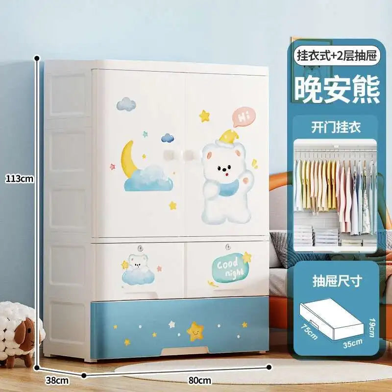 Baby Closet Wardrobe Armable Plastic Chest Dresser Cupboard Wardrobe Storage Placard Bedroom Cloth Muebles Living Room Cabinets