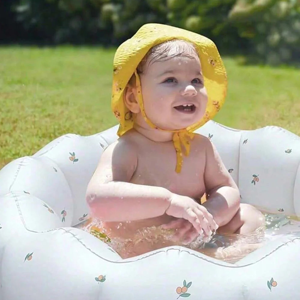 1PCS Inflatable Baby Bathtub / Baby Inflatable Chair, Toddler Bathing Tub with Air Pump Back Support Portable Seat