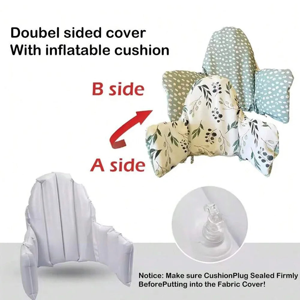 Baby Dining Chair Sofa Chair Double Sided Seat Cover Highchair Inflatable Back Cushion Built-in Inflatable Highchair BackCushion
