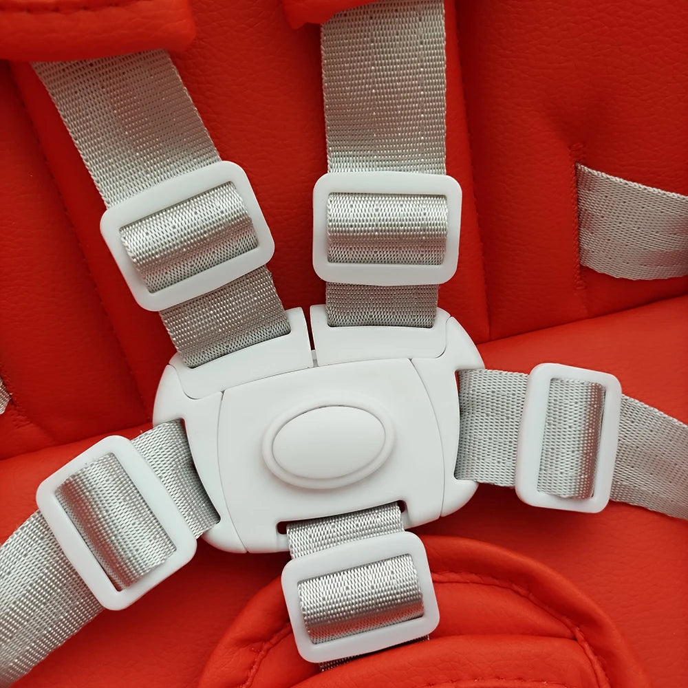 Baby Seat Cushion With 5 Points Harness And Shoulder Crotch PAD PU Leather Cover Customized For Peg Perego Tatamia Highchair