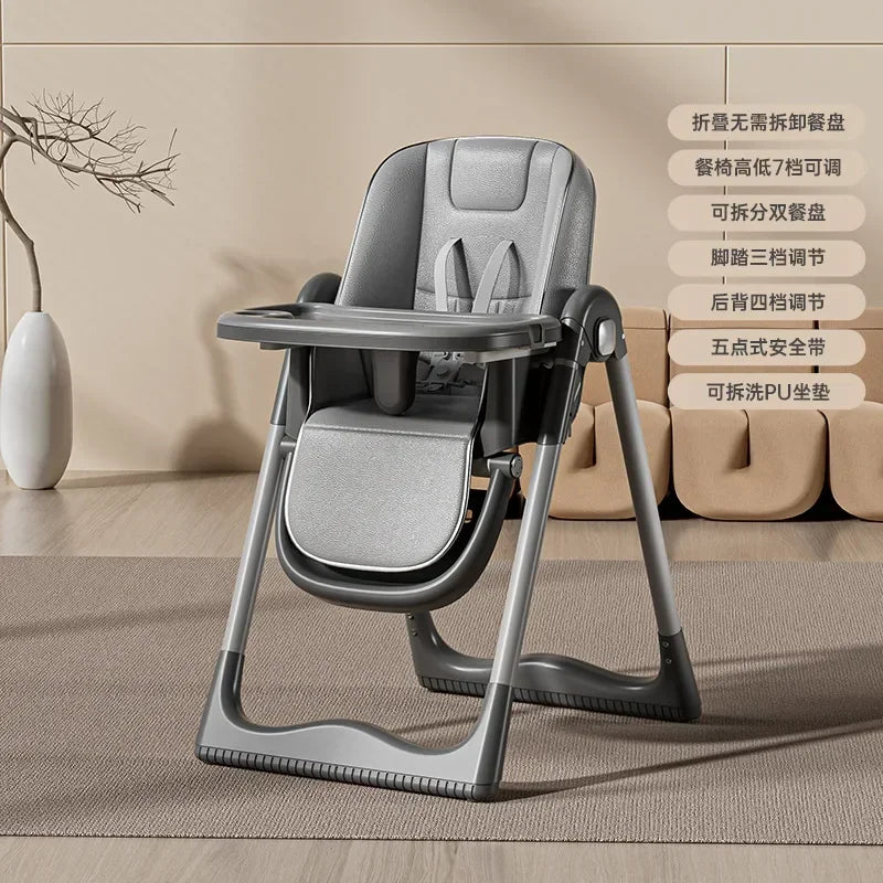Household Baby Highchair Multifunctional Children's Dining Chair Baby Eating Foldable Seat
