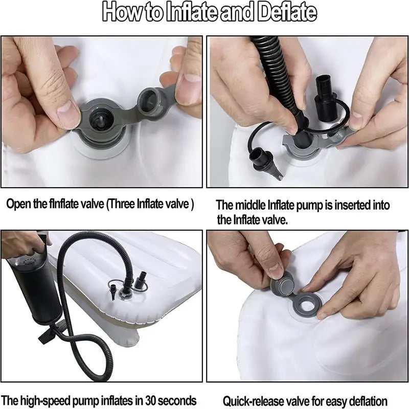 Inflatable Travel Bed – Car & Airplane Seat Extender for Kids & Babies