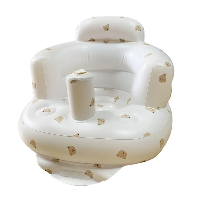 Inflatable Baby Seat – Built-in Pump, Learning & Feeding Chair