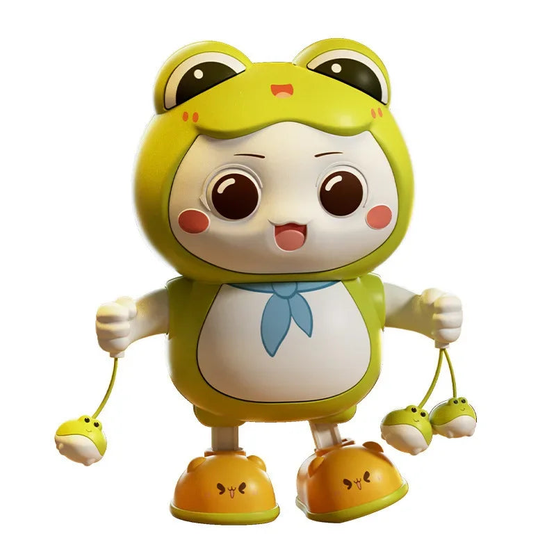 Electric Dancing Frog Toy - Musical Baby Soother with Lights, Tummy Time Trainer & Sensory Play for Infants (Boys Girls Gift)