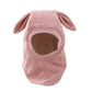 Winter Wool Rabbit-Ear Balaclava – Warm Adjustable Hat for Kids
