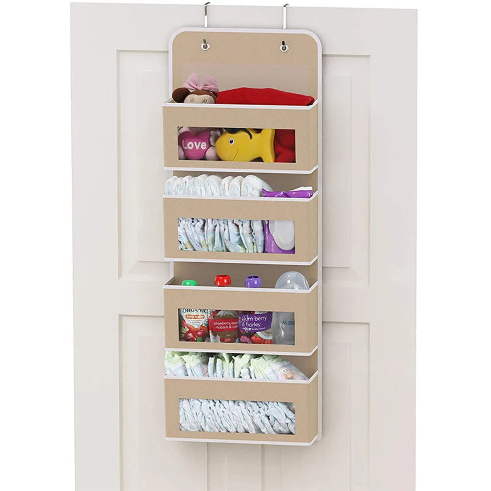 Multi-Layer Door Hanging Storage Bag - Multifunctional Fabric Organizer For Bedroom Closet And Baby Nursery