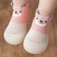 Adorable Piglet Baby Learning Shoes Breathable Soft Bottom Mesh Floor Socks Shoes for Infants Cute Cartoon Design