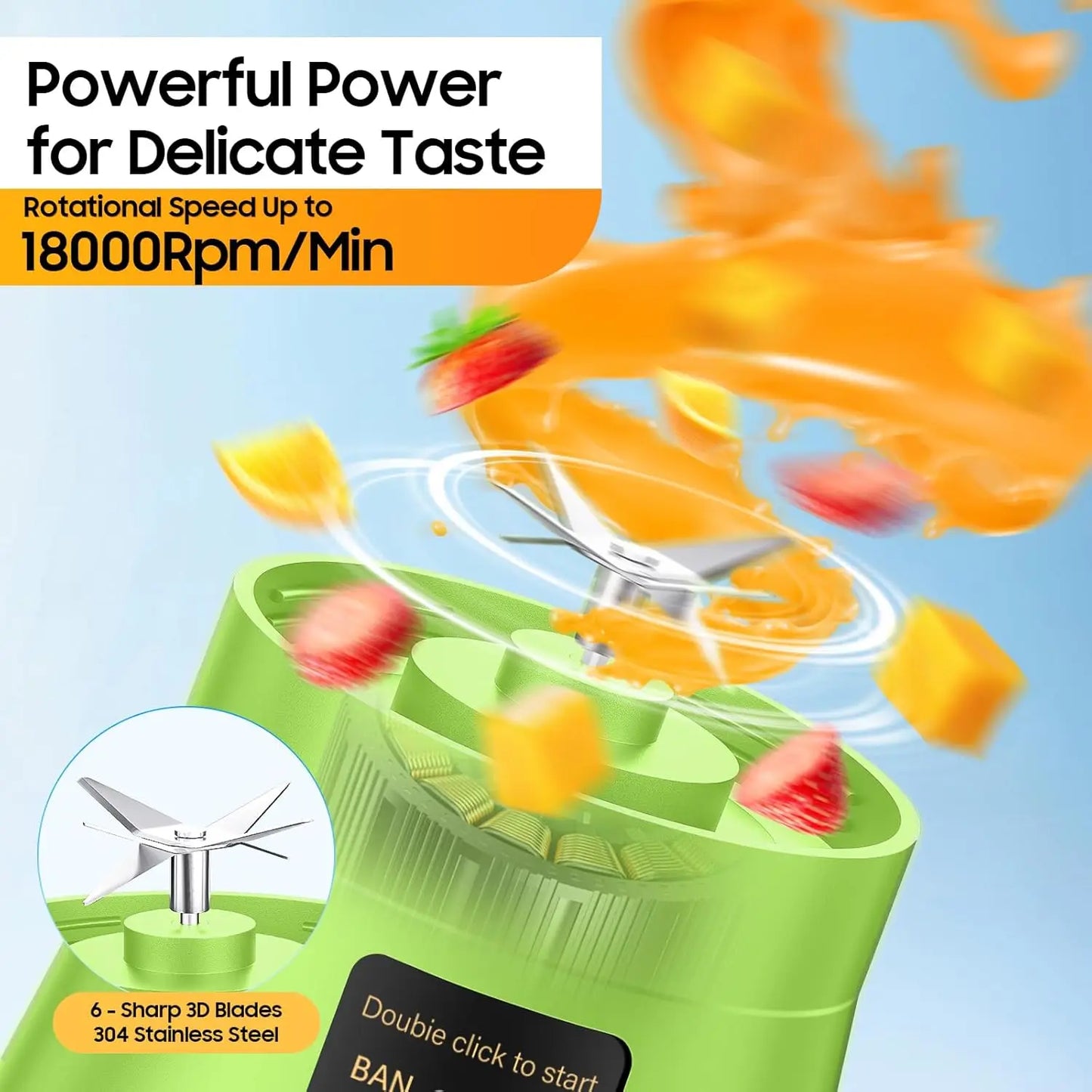 Baby Mini Wireless Electric Food Mixer 380ml Household Juice Mixer Mini Electric Juicer Usb Rechargeable Smoothie Shake Mixer