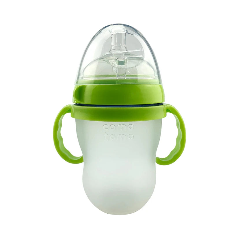 BPA Free 100% Food Grade manufacturers 16oz smart hands free baby silicone milk feeding baby bottle