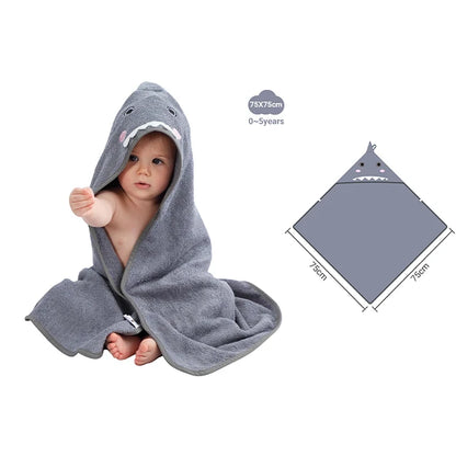 MICHLEY Lion Bamboo Baby Bath Towel Hooded Newborn Cute Cartoon Toddler Infant Bathrobe Shower Unisex For Kids Girls Boys 0-5T