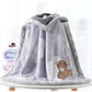 Flannel Baby Blanket Cartoon Embroidery Newborn Receiving Blanket for Children Baby Boy Girl Stroller Cover Bedding Quilts Stuff