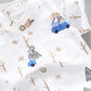 Children's Summer Full Print Teddy Bear Cartoon Shirt Short Sleeved Shorts Set