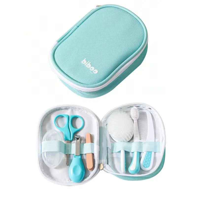 7 sets of baby care brushes, baby nail clippers, sharpening brushes, combs, scissors, and brush combination sets