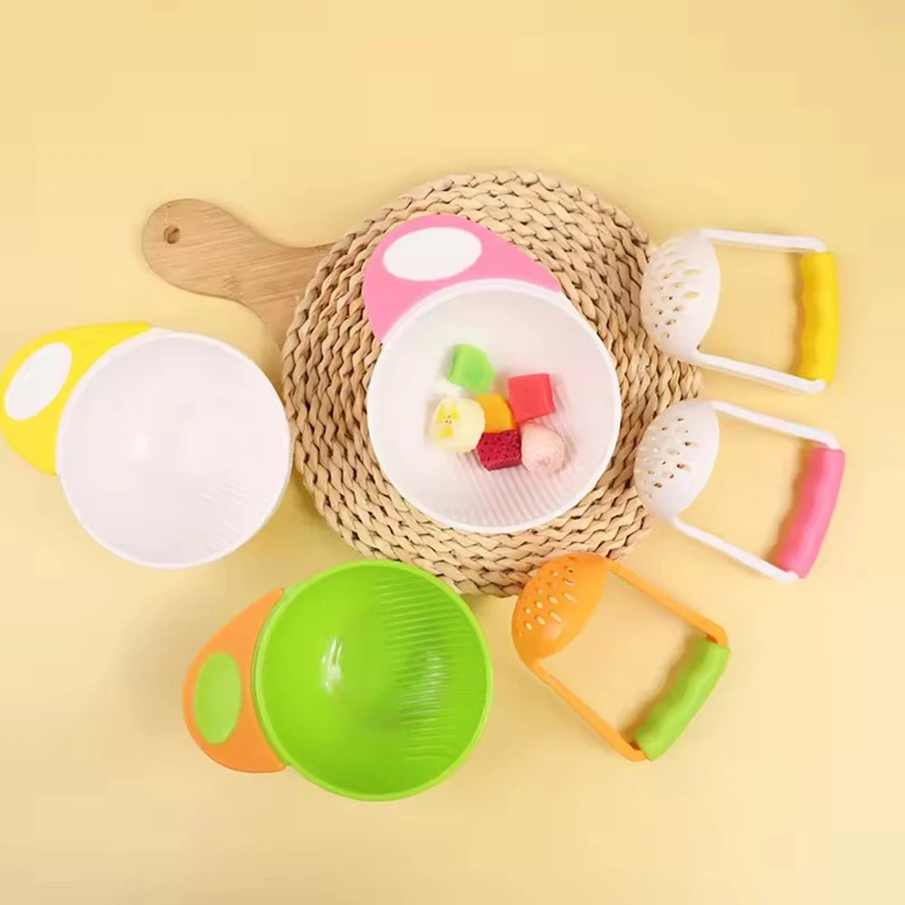 2pcs Mash and Serve Bowl Set Food Masher Bowl Food Mill Bowl Portable Food Masher Maker for Baby Food