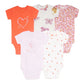 5-Piece Newborn Bodysuit Set – Cotton Short Sleeve Jumpsuits (0–24M)
