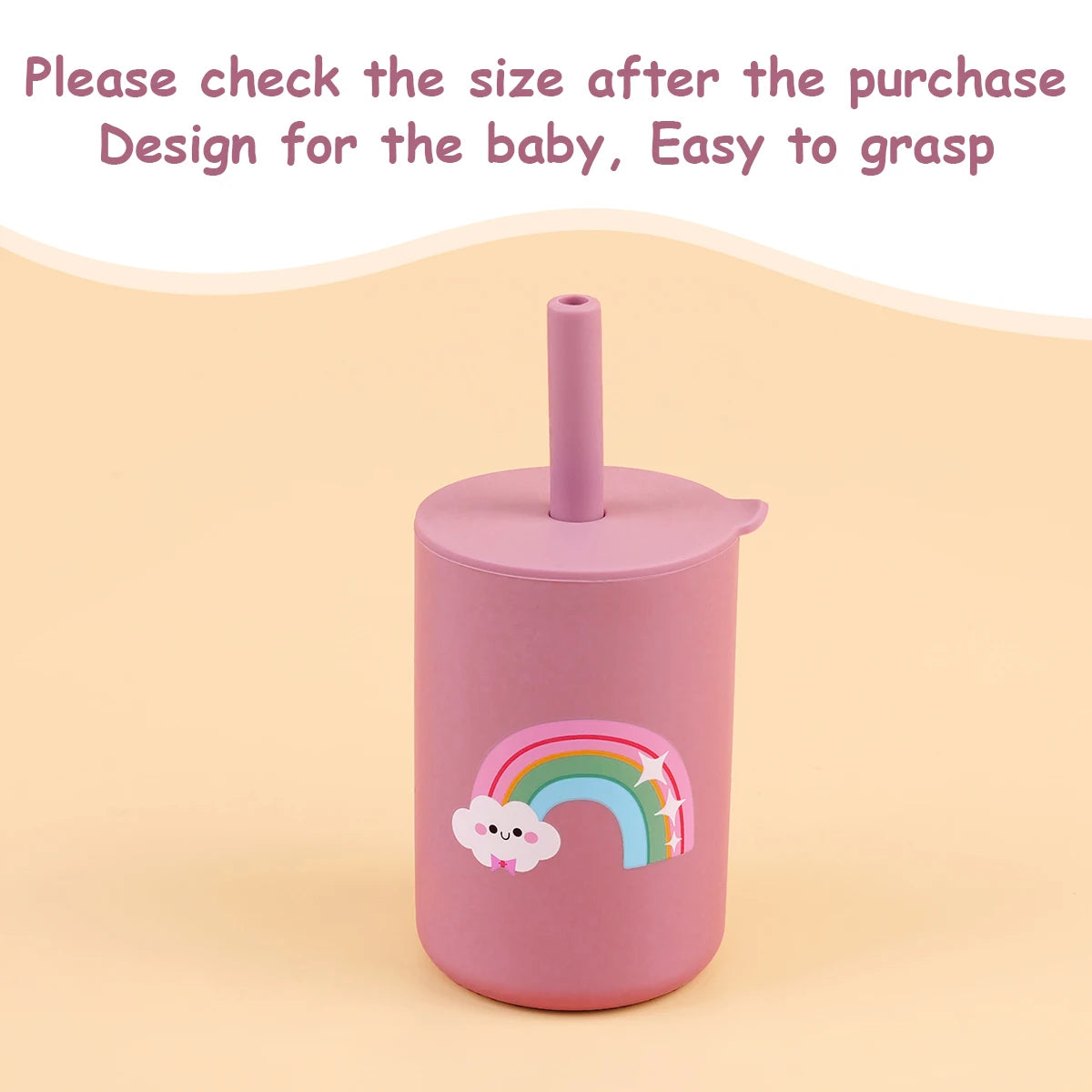 Toddler Feeding Bottle – Silicone Straw Cup for Kids