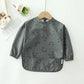 Erduo Newborn Baby Waterproof Feeding Baby Soft Cloth Fabric Bibs Infant Apron Long Sleeve School Food Bib Eating Accessories