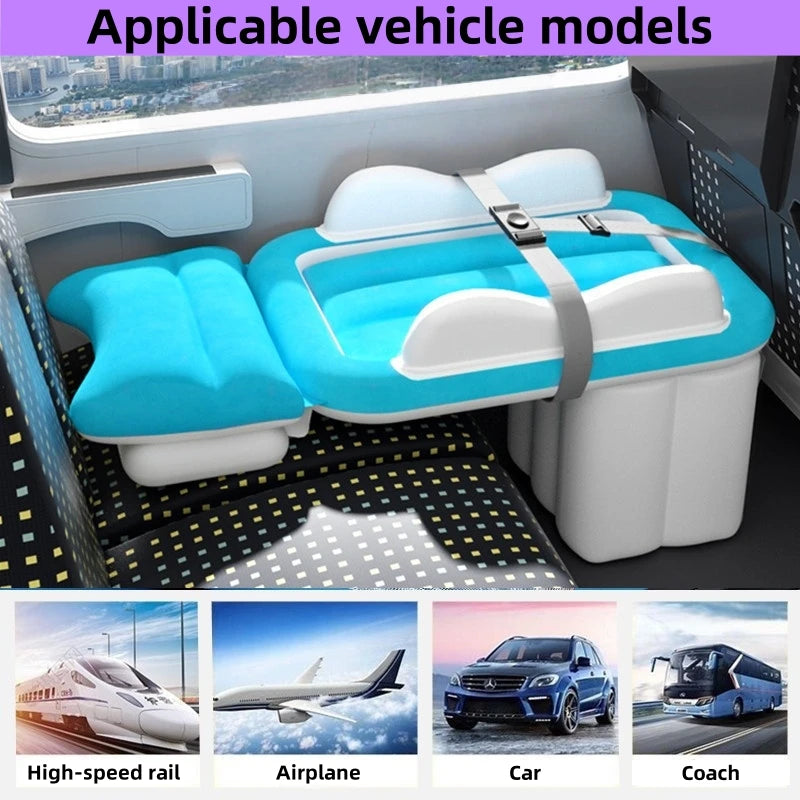 Portable Toddler Inflatable Travel Bed – Airplane & Car Seat Extender Mattress