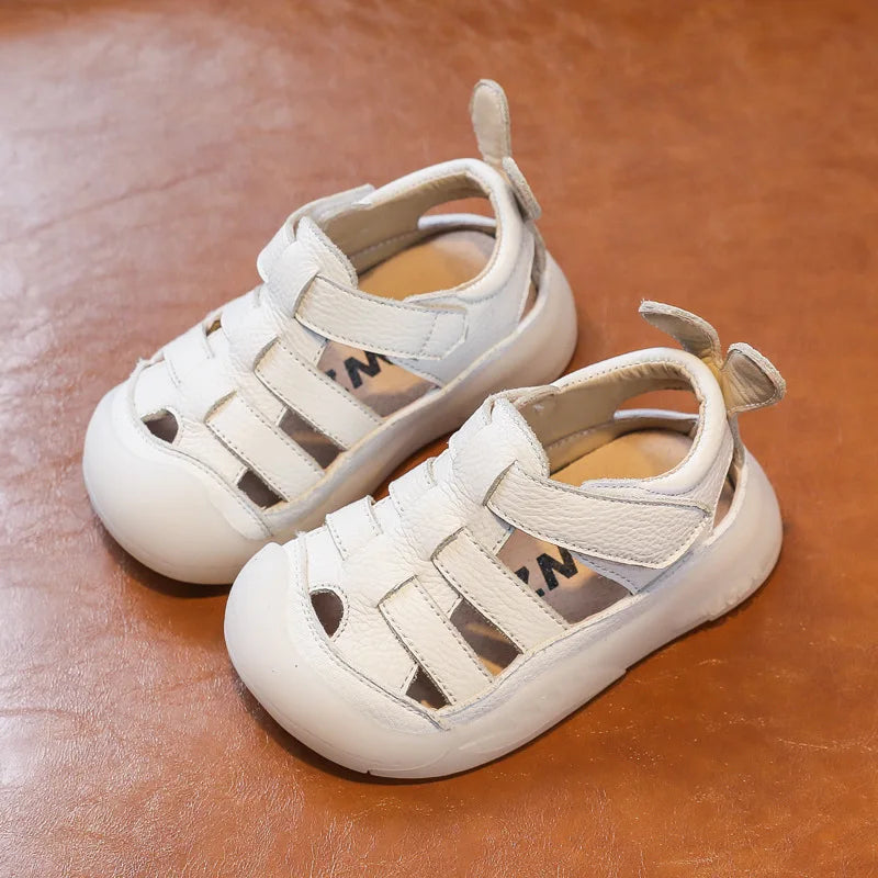 Baby Girls Boys Sandals Summer Infant Toddler Shoes Genuine Leather Soft-soled School Kids Casual Shoes Children Beach Sandals