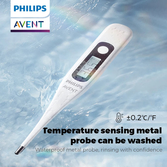 PHILIPS AVENT Electronic Thermometer Fast & Accurate With Dual-Purpose Waterproof Design with Audible Beep Alerts