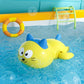 Bath Bathtub Toys for Toddlers Duck Rotatable Waterwheel Bathroom Strong Suckers Water Scoop Fun Bath Toys Kids Gifts