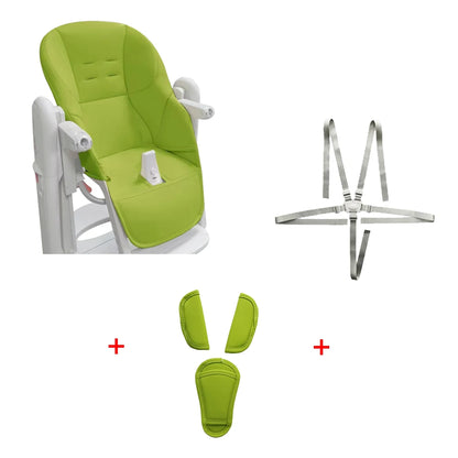Baby Seat Cushion With 5 Points Harness And Shoulder Crotch PAD PU Leather Cover Customized For Peg Perego Tatamia Highchair