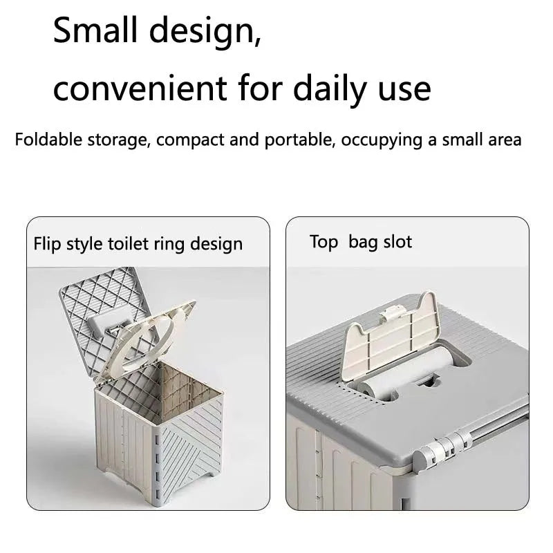 Children's fold-able portable toilet for outdoor use