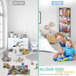New Stuffed Storage Bag Over The Door Stuff Animals Organizer Hanging Mesh Bags 4 Large Pockets for Baby Plush Toys Kids Storage