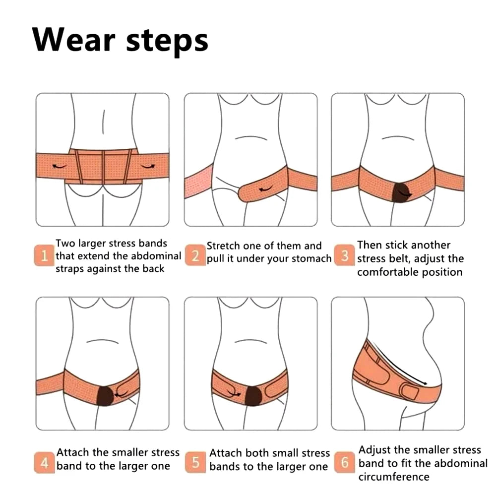 1PC Adjustable Waist Care Maternity Abdomen Brace Protector Pregnancy, Pregnant Women Support Belly Band Back Clothes Belt